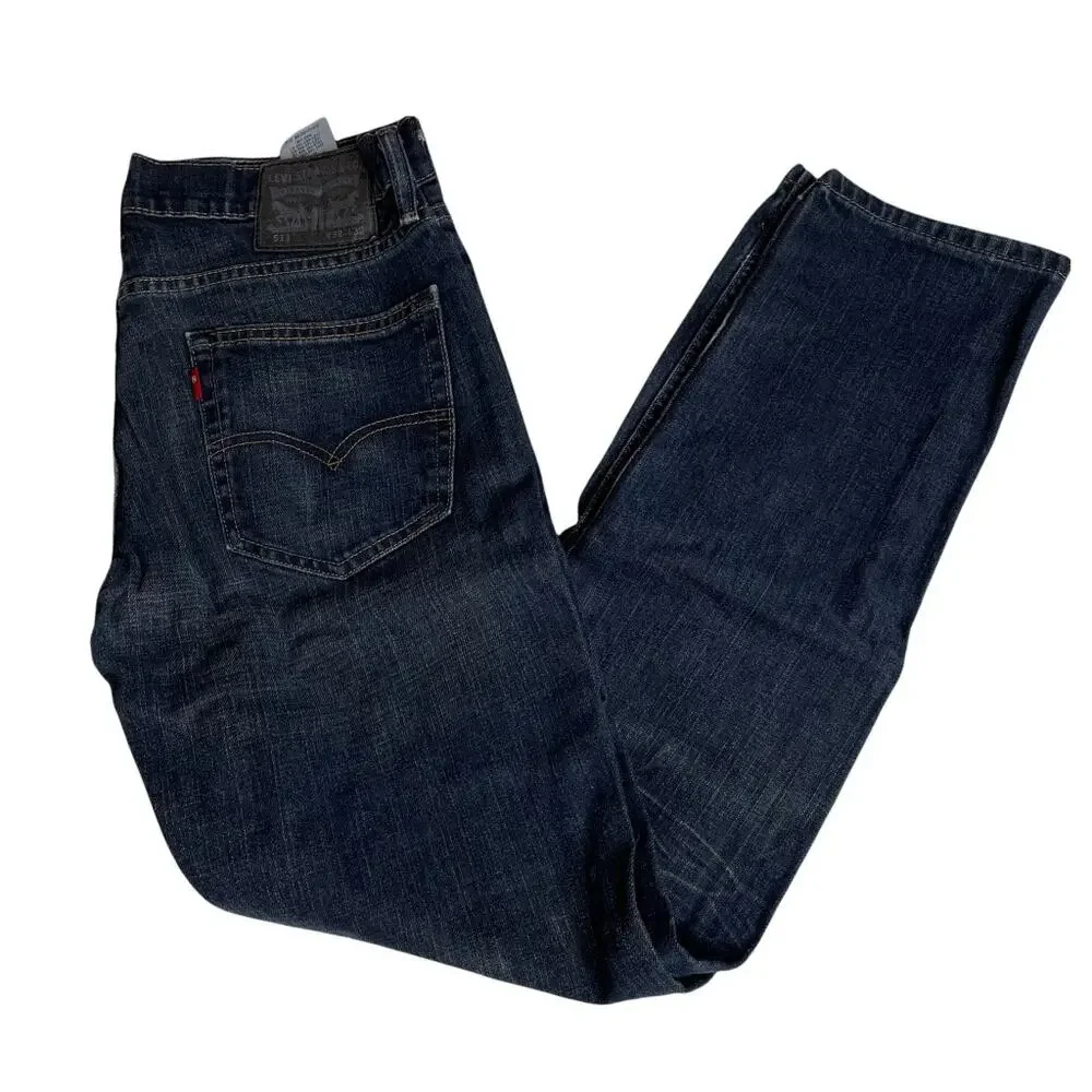 Levis 511 Slim Fit Jeans Mens 32x32 Dark Wash Indigo Stretch Denim Pants